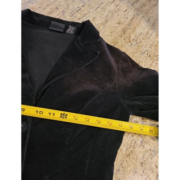 Vintage B. Moss Size 2 Velvet Tie Back Blazer Jacket Pockets Goth Fairy Fading* - Picture 3 of 12